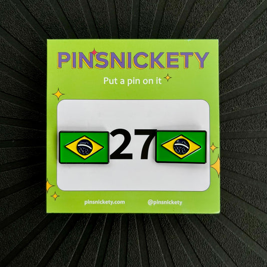 pinsnickety brazil flag horse show number pins on a black background