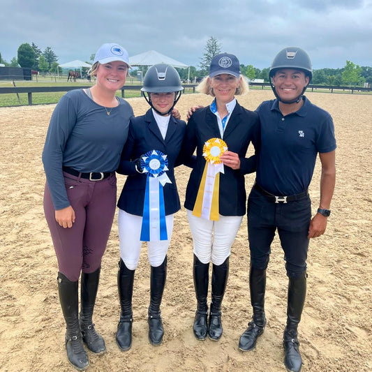 Prizes for the the pinsnickety style of riding award at princeton show jumping