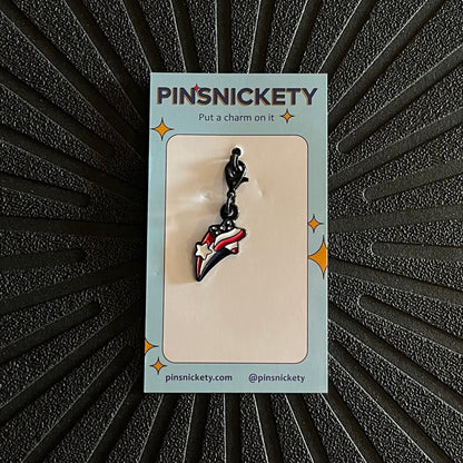pinsnickety stars and stripes american flag braid and bridle charm on a black background