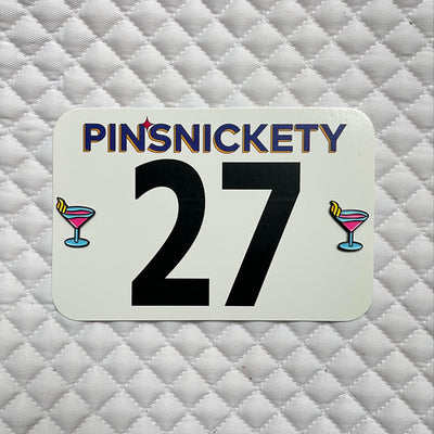 pinsnickety martini cosmo horse show number pins on a saddle pad