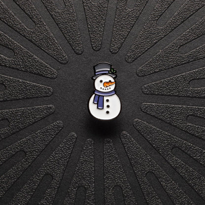 pinsnickety snowman horse show number pin on a black background