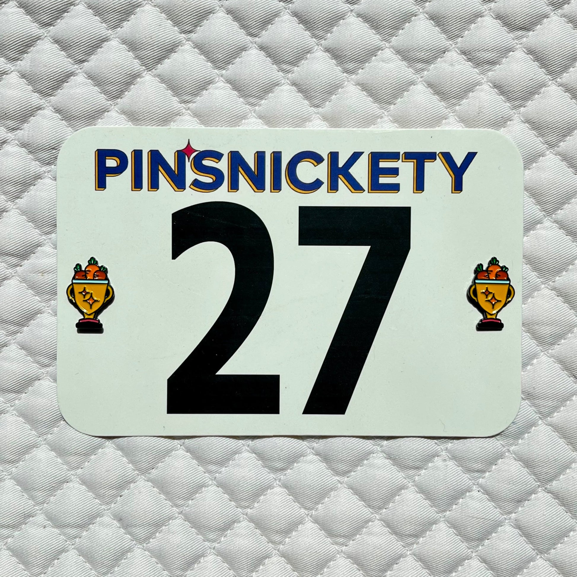 pinsnickety trophy horse show number pins on a saddle pad