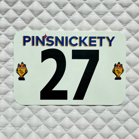 pinsnickety trophy horse show number pins on a saddle pad