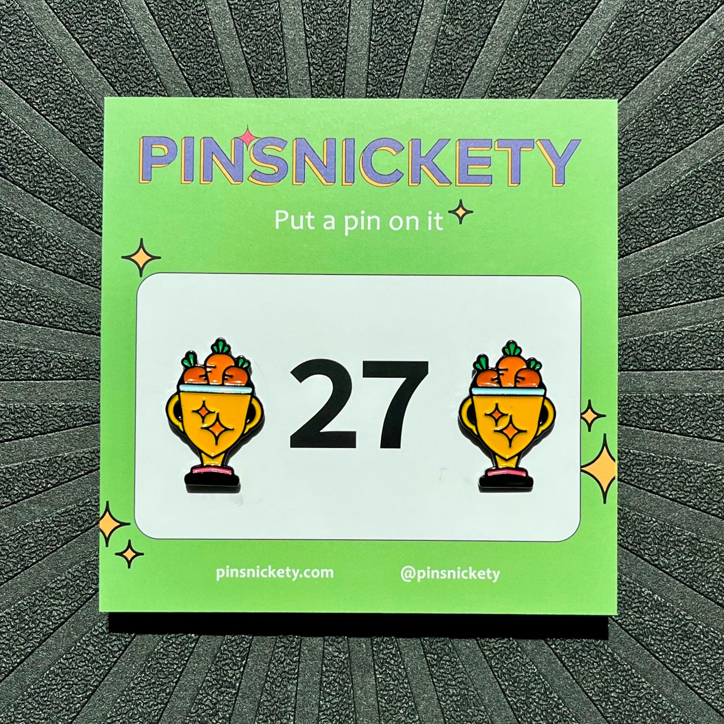 pinsnickety trophy horse show number pins on a black background