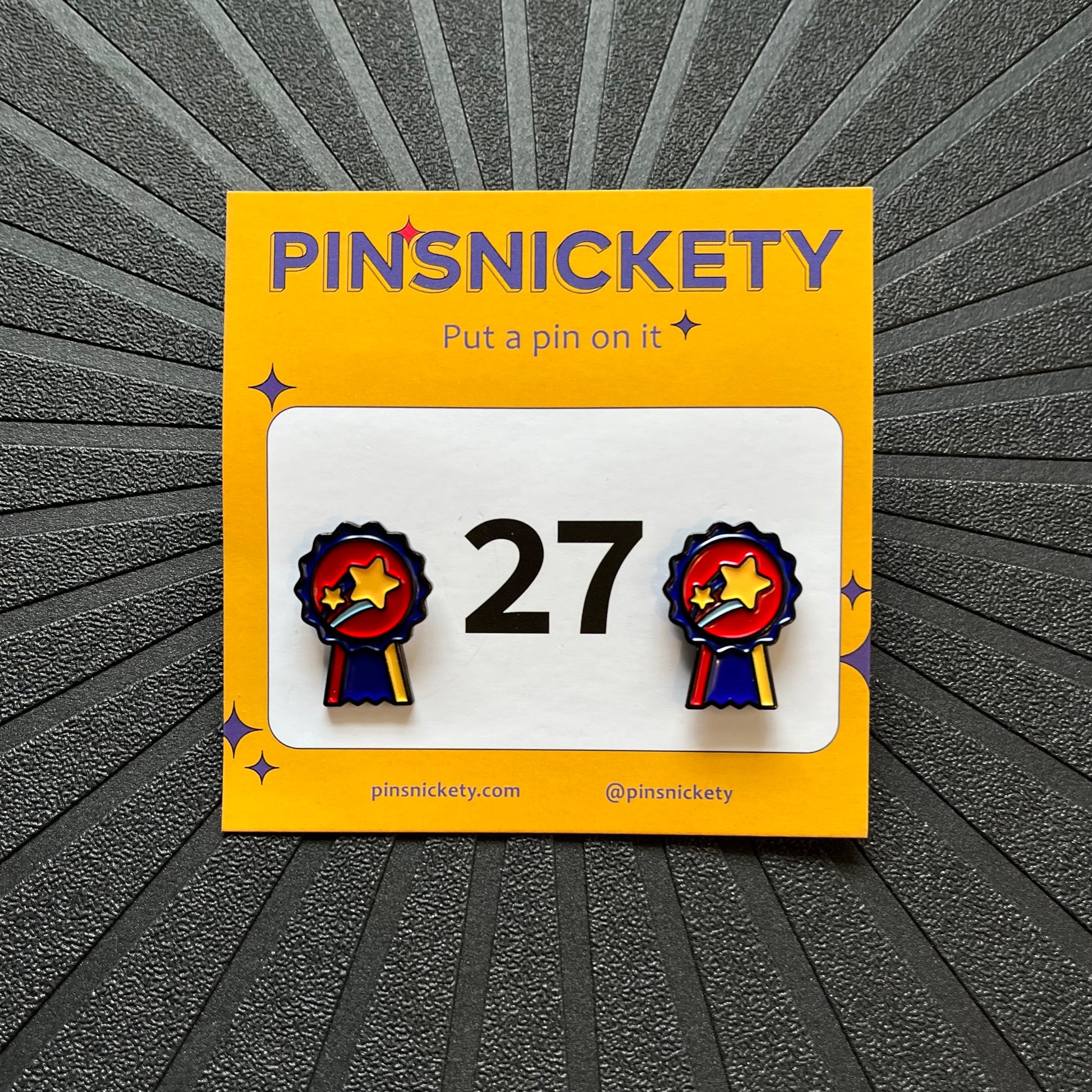 pinsnickety champion horse show number pins on their product packaging card
