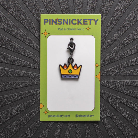 pinsnickety crown bridle bonnet braid charm on a card